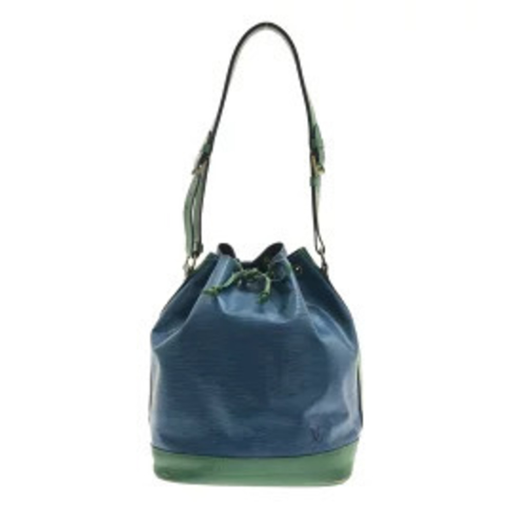 LOUIS VUITTON Noe Shoulder Bag Bicolor Toledo Blue Borneo Green Leather LV